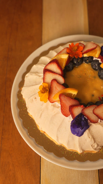 Pavlova de Turrón