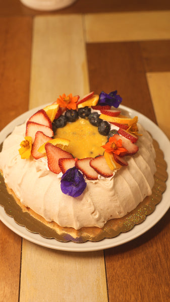 Pavlova de Turrón