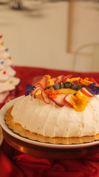 Pavlova de Turrón