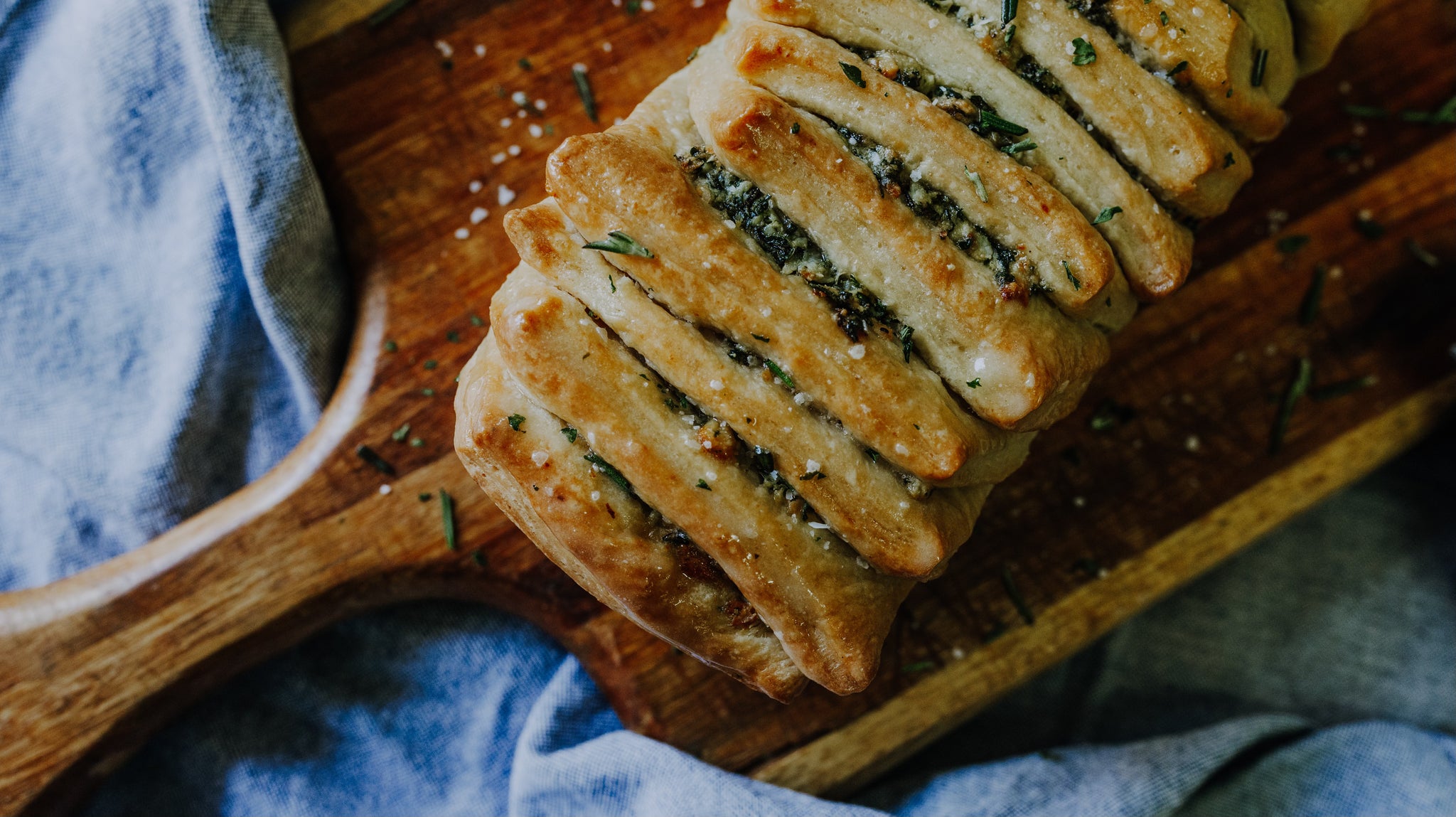 Rosemary Garlic Pull Apart Bread